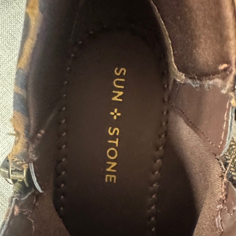 Sun + Stone Animal Print Ankle Boots - Picture 2 of 2